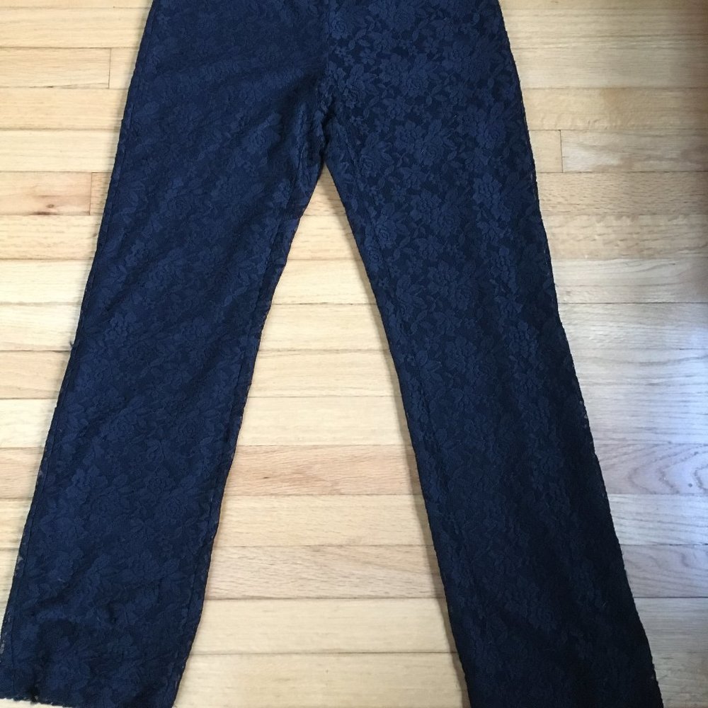 black lace pants